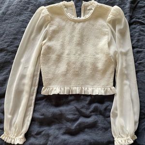 Aritzia Wilfred Cropped Blouse